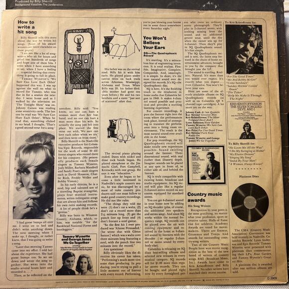 George Jones PROMO Self Titled LP KE31321- COUNTRY VG+ ULTRASONIC CLEAN - Picture 4 of 10